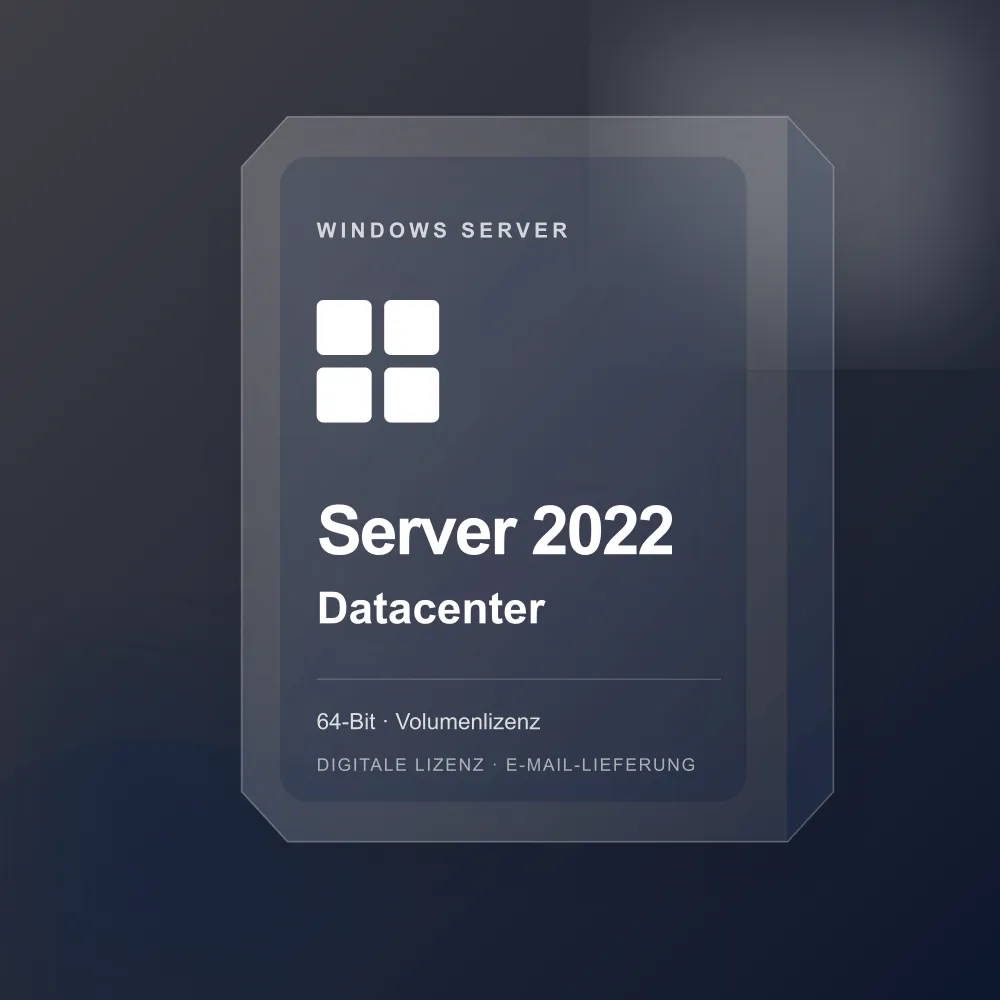 Digitale Lizenzkarte für Windows Server 2022 Datacenter