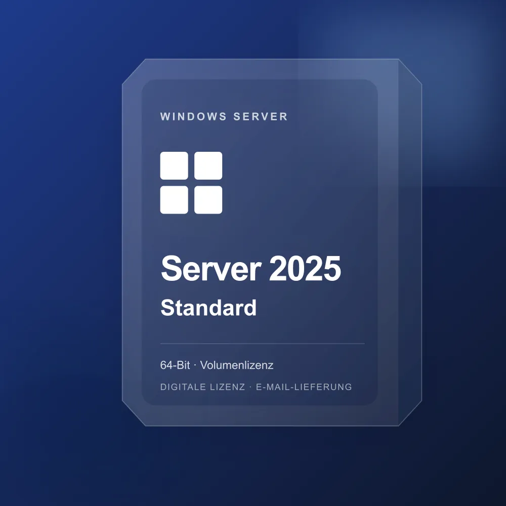 Digitale Lizenzkarte für Windows Server 2025 Standard